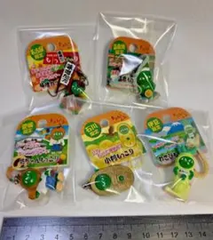 まりもっこり ご当地ストラップ 5種セット 味噌カツ・温泉・坊ちゃんなど5種