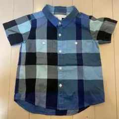 バーバリー　半袖チェックシャツ　80cm