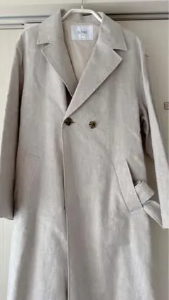 【未使用・美品】リネン ベージュ スプリングコート