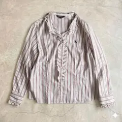 BURBERRY LONDON バーバリーロンドン ストライプフリルシャツ 46のサムネイル