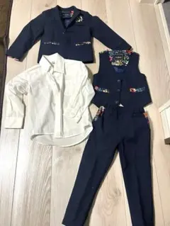 フォーマルスーツ 4点セット 90cm ネイビー