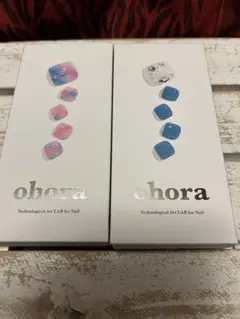 【未開封】ohora ネイルシール ピンクブルー　2箱セット　足の爪用