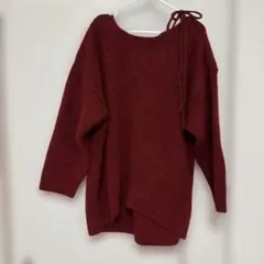 グレイルGRL 2Wayショルダーリボンニットトップス
