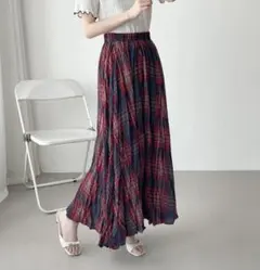 【新品未使用】アビトーキョー　チェックプリーツスカート