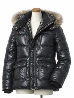 ♡美品♡バーバリー ブルーレーベル ダウンジャケット♡ラクーンフード付き