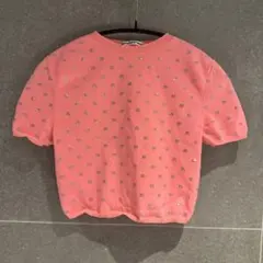 alexanderwang 半袖ニット ラインストーン ピンクのサムネイル