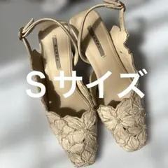 RANDA フラワーカッティングパンプス