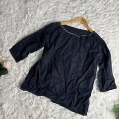 URBAN RESEARCH フリー ニットトップス ネイビーブラウス トップス