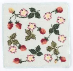 【新品】WEDGWOOD ワイルドストロベリー　シェニール織り タオルハンカチ