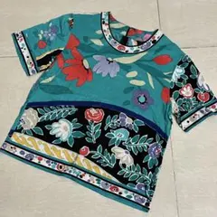 美品 レオナール 花柄 半袖カットソー 総柄 フラワープリント - メルカリ