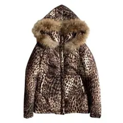 00s y2k ヒョウ柄 ファーダウン LIP SERVICE 平成ギャル コア