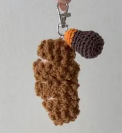 【ハンドメイド】　とんかつキーホルダー　ストラップ　あみぐるみ