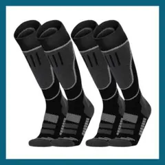 スキーソックス 2足組 スノーボード スキー靴下　厚手　アウトドア　Free