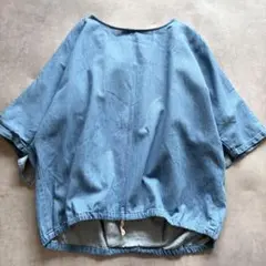 パラスパレス フレンチスリーブ ブラウス チェック柄 シェルボタン