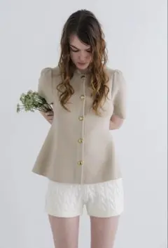 the toe Rosen Peplum Cardigan - メルカリ