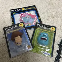 ハッピーくじ ピクサー　F賞 マグネット ウッディ サリー　K賞ステッカー