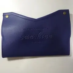 ティッシュボックス PUレザー 北欧デザイン洗面所 収納ケース (紫)
