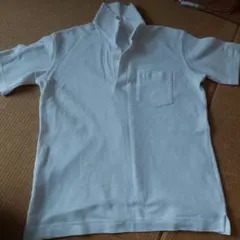 ホワイト ポロシャツ 半袖 ポケット付き