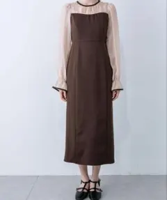 OLIVE des OLIVE 後ろリボンドッキングワンピース オケージョン