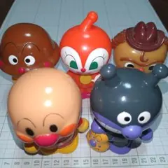 アンパンマン 大集合!ほかほかピープーシリーズ　５体セット　ソフビ