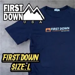 【特別特価】FIRST DOWN USA Tシャツ L ネイビー アウトドアのサムネイル