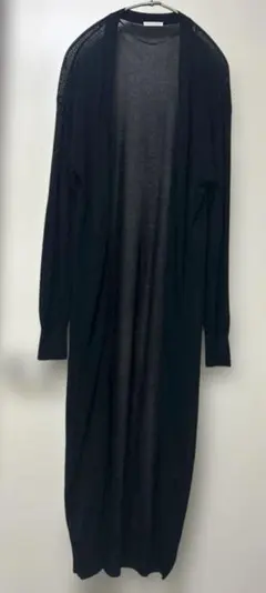 GU シアーロングカーディガン ブラックS