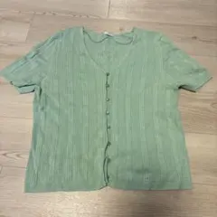 GU ミントグリーン 半袖カーディガン