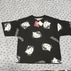 【新品未使用】タグ付きキティちゃん半袖Tシャツ　トップス　ゼブラ柄Lサイズ