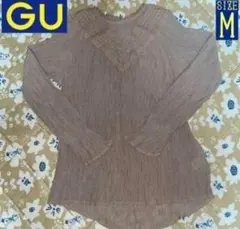 ★美品★ GU ジーユー　トップス　シャツ　ブラウスM ゆったり　ベージュ