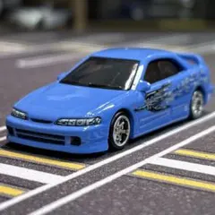 ホットウィールカスタム 日産 シルビア 180sx 青☆自作☆深リム