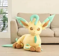 等身大 リーフィア 寝そべり ぬいぐるみ　ポケモン　ブイズ