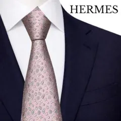 【未使用】HERMES エルメス　ネクタイ　カンカイユリ　タグ付き 未使用】HERMES エルメス ネクタイ カンカイユリ 黄色 タグ付き - メルカリ