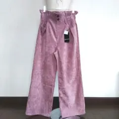 新品タグ付き　コーディロイ ハイウエストワイドパンツ/M