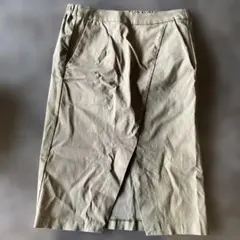 センスオブプレイスカーキ タイトスカート 前スリット付き　ストレッチ