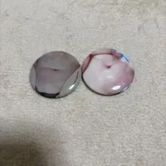 c107グッズ　ブラウンダスト2 おへそ缶バッジ