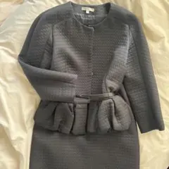 最終値下げ‼️ポールカ　ペプラムデザイン スーツ　ブラック　36サイズ