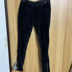 ダブルスタンダードクロージング　ブラック コーデュロイスキニーパンツ