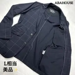 美品✨アバハウス ポンチニット ジャケット 48 L ウィンドウペン チェックのサムネイル