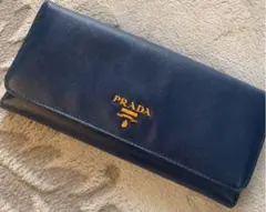 PRADA プラダ 長財布★ネイビー　ブルー