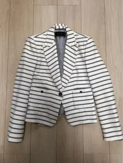 ZARA BASIC ボーダー テーラードジャケット