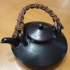 稀少 極美品 苗代川 鮫島佐太郎窯 黒薩摩 ミニ黒じょか 薩摩焼 黒