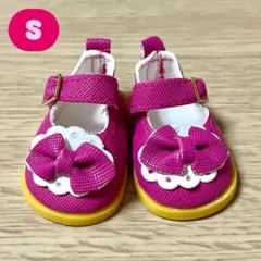 ぬいぐるみポーチ・パペット用ストラップパンプス☆ホットピンク