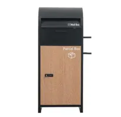 新品 宅配ボックス 郵便ポスト 傘掛け 置き配 ポスト 木目調 大型 大 