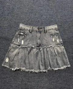 SHEIN デニムプリーツミニスカート Mサイズのサムネイル
