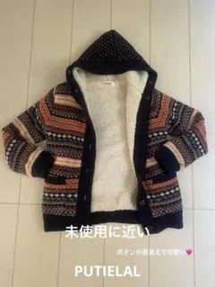 女の子ジャケットニットカーディガン130セーターメゾピアノPUTIELAL