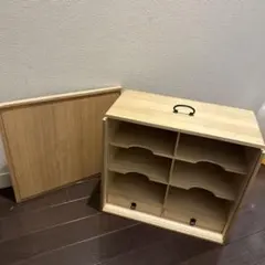 木製 卓上収納ラック 引き出し付き
