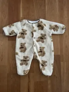 ベビー用アウター　ロンパース　カバーオール　もこもこ　くま