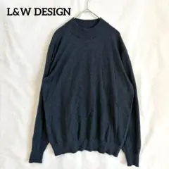 ハイネックニット モックネック XL 大きいサイズ 洗える グレー 長袖 無地