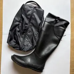 KiU パッカブルレインブーツ　黒　M 収納袋付長靴のサムネイル