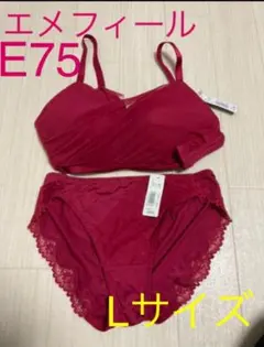 エメフィール E75 ローズLサイズ ブラジャーショーツLセット